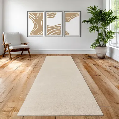 Image de Tapis crème soyeux douillet pour salon, chambre, salle à manger Taille - 60 x 110 cm
