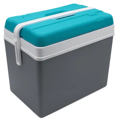 Produktbild von Kühlbox aus Kunststoff 35 Liter - dunkelgrau - Outdoor Thermobox mit Tragegriff
