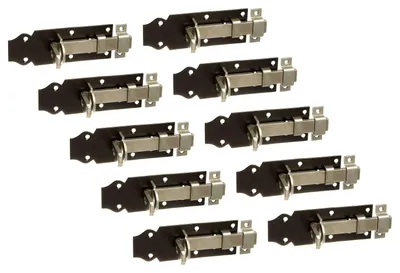 Produktbild von Alberts Schlossriegel, schwarz, 120 x 44 mm, 10 Stück