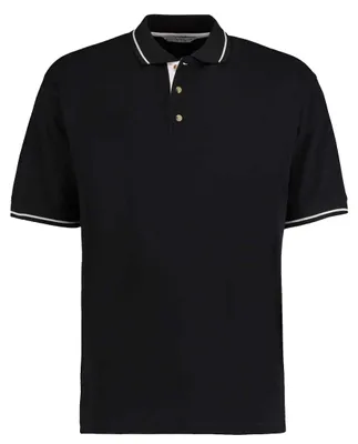 Produktbild von Kustom Kit - "St Mellion" Poloshirt für Herren LT3983 (XL) (Schwarz/Weiß)