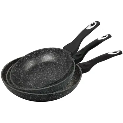 Produktbild von Klausberg Granitpfannen Set KB-7290 20/24/28 cm Granitgrau