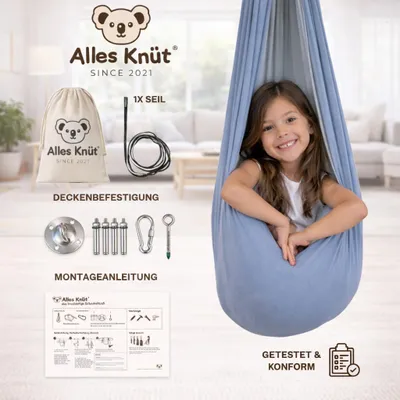 Produktbild von Therapieschaukel Kinder Alles Knüt –Innen & Außen Tuch Schaukel inkl. Befestigung