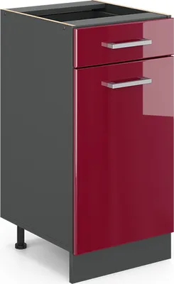 Produktbild von Küchenunterschrank Vicco R-Line Rot Hochglanz 40 cm ohne Arbeitsplatte, Model 34918