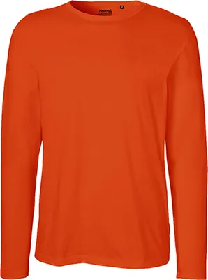 Immagine prodotto di Neutral O61050 | Maglietta a maniche lunghe da uomo / 100% cotone equosolidale - Colore: Arancione - Taglia: 3XL