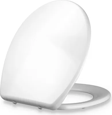 Produktbild von Dombach® Premium Toilettendeckel mit Absenkautomatik Abnehmbar (Weiß) WC Sitz mit Absenkautomatik, Klodeckel mit Absenkautomatik, Klobrille, Toilettensitz, WC Deckel, Toilettenbrille Klobrille, Oval