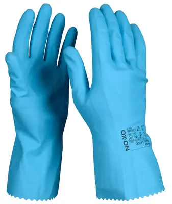 Obrázok produktu pre Sir Safety OX-ON Food Basic 14000 pracovné rukavice z latexu vhodné pre styk s potravinami, 12 párov, XL, modré