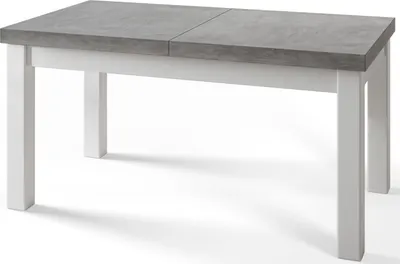 Immagine prodotto di Tavolo da pranzo 120 cm / 160 cm, Tavolo allungabile, Tavolo da cucina, Tavolo da pranzo, Tavolo da soggiorno, Tavolo da camera, Tavolo moderno, Tavolo a soppalco, Gambe bianche, Classico, 120x80, Helles atelier