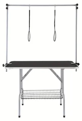 Image de Table de toilettage pour chiens - Banc de toilettage pour chiens - Table de soins pour chiens - Table de toilettage - Table de soins pliante