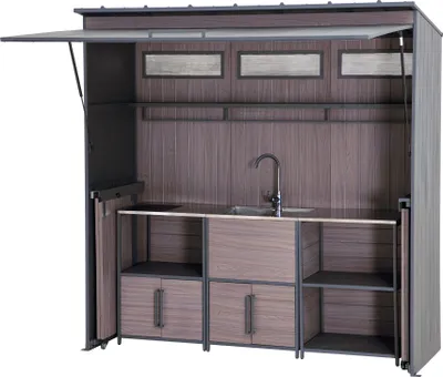 Obrázek produktu pro Sunjoy sada zahradního domku s venkovní kuchyní MAMBO - 94 cm x 220 cm, antracitová barva