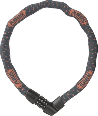 Produktbild von ABUS Kettenschloss Tresor 1385/75 Grey Lightning – Zahlenschloss aus gehärtetem Stahl – 6 mm starke Vierkantkette – ABUS-Sicherheitslevel 6 – 75 cm – Grau