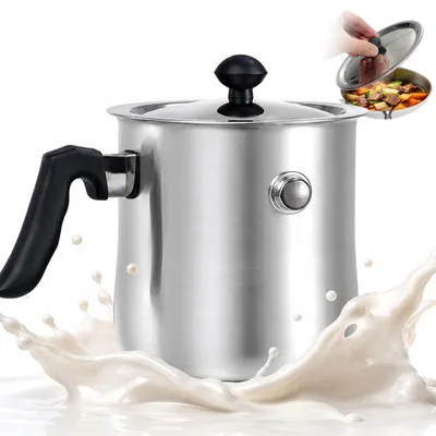 Produktbild von Doppelwandige Milchkanne 1,5 L mit Deckel aus Edelstahl
