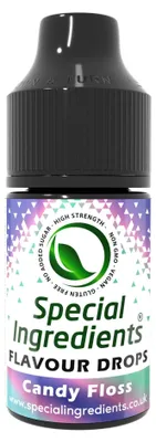 Image de Gouttes aromatisantes spéciales "Zuckerwatte", 30 ml. Arôme alimentaire concentré, idéal pour aromatiser les pâtisseries, les plats et les boissons