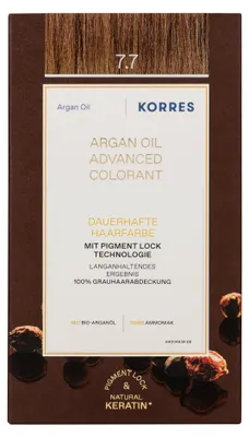Obrázek produktu pro Korres Argan Oil Advanced Colorant, Hnědá, Mocha, Unisex, 50 ml, 75 ml, Všechny vlasy