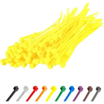 Produktbild von Kabelbinder Gelb 150 mm x 3,6 mm 100 Stück UV Beständig 18,2 kg Zugfestigkeit