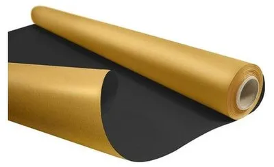 Produktbild von Geschenkpapier KRAFT DUO METAL Gold-Schwarz, 69 cm/50 m