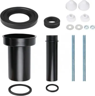 Obrázek produktu pro WC odpadní sada, sada s objímkami pro závěsné WC mísy, 180 mm, DN 90