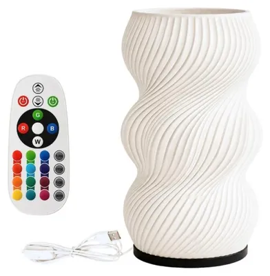 Produktbild von Verk 12450: Dekorativer LED-RGB-Vasenleuchter 2-in-1, mit Fernbedienung, weiß