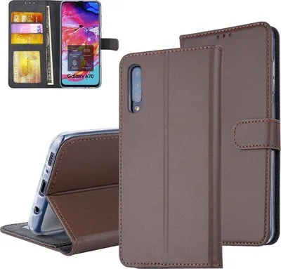 Immagine prodotto di Custodia marrone per Samsung Galaxy A70 - Portacarte - Chiusura magnetica (A705F)