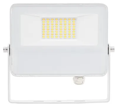 Imagen del producto de Foco LED exterior Beneito & Faure Sky de 30W, con selector de temperatura de color (3000K/4000K/5000K), ángulo de iluminación de 115°, protección IP65 y diseño en blanco mate, ideal para iluminación exterior