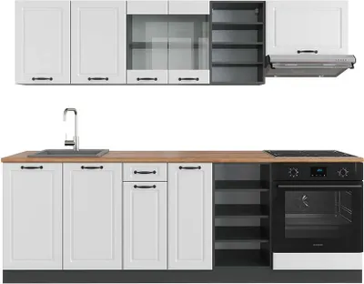 Obrázek produktu pro Kuchyňský kout Vicco R-Line Bílý venkovský dům/antracit 240 cm , PD Dub, Model 43275