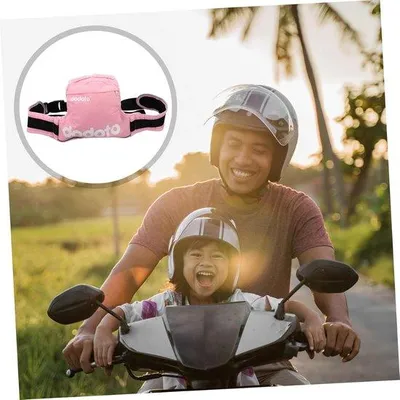 Produktbild von Famanu Fahrradsicherheitsgurt Reflektierend - Oxford Stoff - Praktischer Sicherheitsgurt - Rosa - Atmungsaktiv - 3 Stück