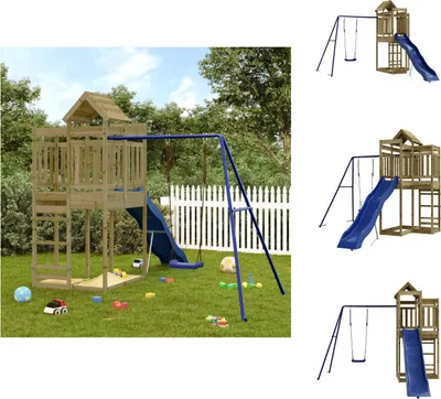 Produktbild von vidaXL Spielturm Imprägniertes Kiefernholz - Schaukeln & Spieltürme