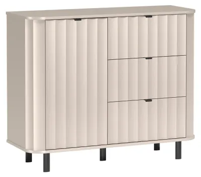 Immagine prodotto di Selsey Novado - Credenza a 1 anta con tre cassetti grigio cashmere, 111 cm