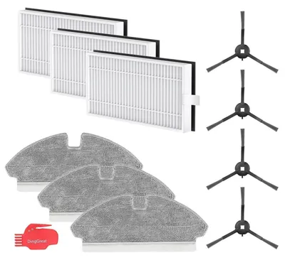 Image de Pièces de rechange pour aspirateurs et robots nettoyeurs Mova M1 (filtres, brosses latérales, serpillières) - lot de 10