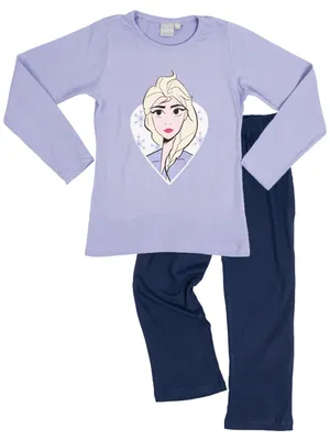Zdjęcie produktu dla Dres Disney Frozen – Królewna Śnieżka, piżama dla dziewczynek, komplet z długim rękawem i spodniami, fioletowy/niebieski, rozmiar 98-104