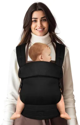 Zdjęcie produktu dla Uniqoos® Ergonomiczna nosidło dla niemowląt z regulowanym podparciem – bawełna, 3 pozycje noszenia, pozycja "M", noszenie z przodu, obwód pasa do 127 cm