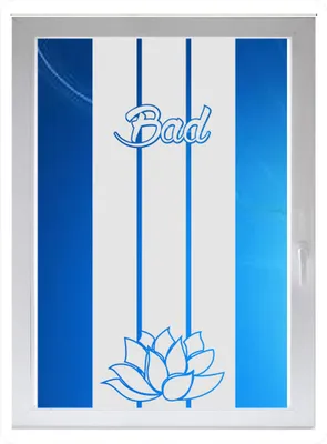 Produktbild von INDIGOS UG - Bad - Farbe: weiss - 96x37 cm - Sichtschutzfolie - Fensterfolie - Glasdekorfolie - für die Küche, Bad ans Fenster