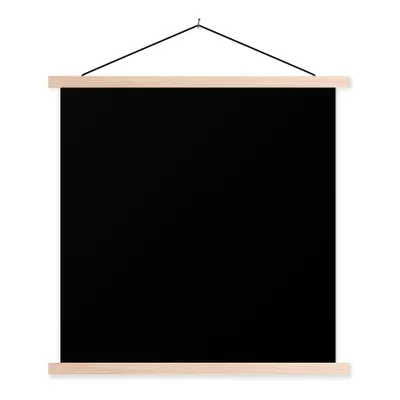 Produktbild von MuchoWow® Textilposter Schwarz - Muster - Design 120x120 cm mit holzfarbenen Rahmen - Textil-Poster