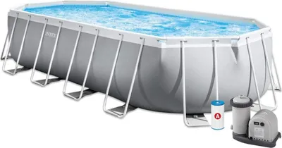 Obrázek produktu pro INTEX 26798GN - Oválný bazén s hranolovým rámem (610x305x122cm)