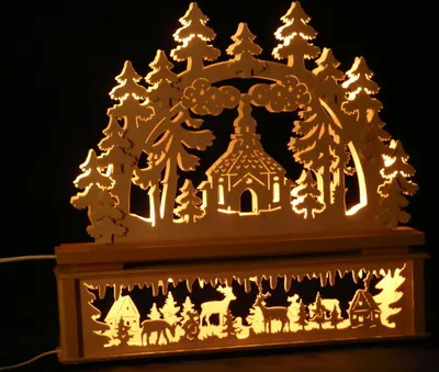 Produktbild von Original Erzgebirgischer Marken Schwibbogen Lichterbogen 50 x 43 cm K50-0_9