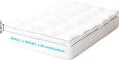 Produktbild von Matratzenauflage, für Doppelbett, gestepptes Mikrofaser, hypoallergenes Design, 120x200cm