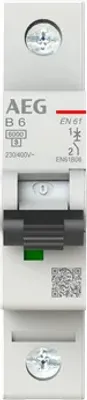 Image de AEG Disjoncteur Elfaplus 6kA B6A 1P (2CDS251088R0065)