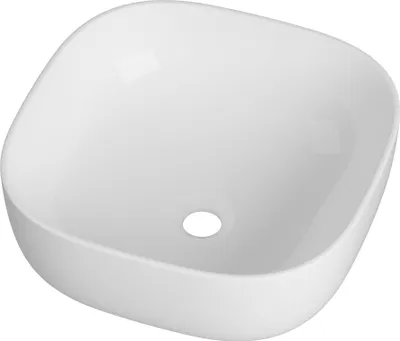 Produktbild von Aufsatzwaschbecken Weiss Quadratisch Keramik Badezimmer Arbeitsplatte Form