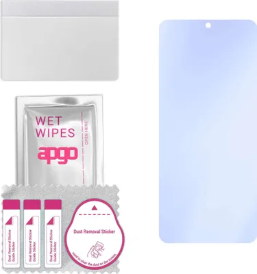 Produktbild von apgo Hybrid Schutzglas, kompatibel mit Xiaomi Poco M5s, 9H Härte, Flexible Nano Glass PRO, toller Ersatz für Hartglas, kratzfester Displayschutzglas, Displayschutz, Full Glue