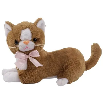 Produktbild von Braune Flico-Katze mit Schleife – Plüschtier, 34 cm