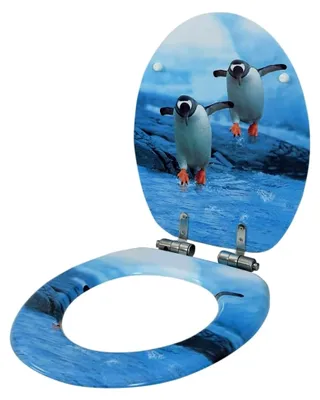 Produktbild von Toilettensitz mit Soft-Close-Mechanismus im Pinguin-Design