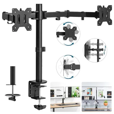 Image de Support pour écran - Support VESA - Pour écrans de 33 à 61 cm - Compatible VESA 75x75/100x100 mm - Inclinaison de ±90° - Rotation de 180° - Pivotement de 360°