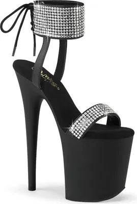 Produktbild von FLAMINGO-870 Damen Sandale von Pleaser, Schwarz Matt , EU 35, US 5