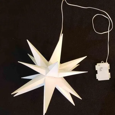 Produktbild von Gwiazda LED plastikowa biała Ø 100 cm 1 LED ciepła biel, timer 6/18 godzin, IP44