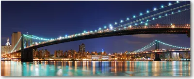 Produktbild von Tulup® Leinwandbild - 125x50 cm - Wandkunst - Drucke auf Leinwand - Leinwanddruck - Sehenswürdigkeiten & Architektur - Blau - Manhattan New York