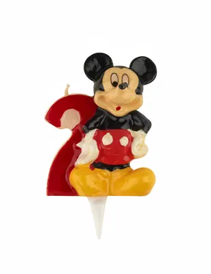 Produktbild von Micky Maus-Kerze Geburtstagskerze Zahl 2