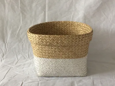 Image de Boîte de rangement FLAIR Panier de rangement en jonc de mer disponible en 3 tailles ou en lot, taille : taille 3