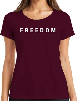 Obrázek produktu pro Freedom Charlie Kirk RIP Konservativ Republikaner Turning Point Dámské tričko, Burgundy, S