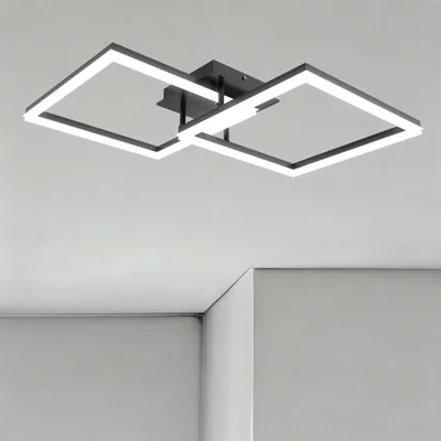 Obrázok produktu pre MTECH 48W LED stropné svietidlo, moderné geometrické, obývacia izba, studená biela 6000-6500K, pre obývaciu izbu a spálňu