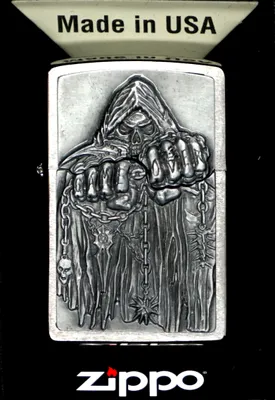 Immagine prodotto di Zippo accendino 2000860 Game Over Emblem a benzina in ottone ricaricabile antivento