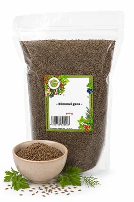 Produktbild von K T 500 g Kümmel ganz - Kümmelsamen - Kümmelsaat - echter Kümmel - caraway seeds - 1A Qualität